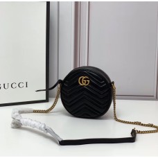 Gucci GG Marmont Mini Round Shoulder Bag GU550154-black