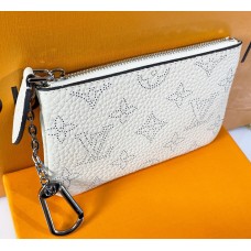 Louis Vuitton Mahina Leather Key Pouch M69508-white