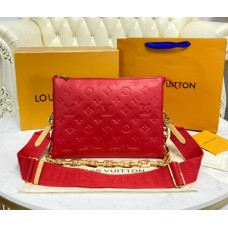 Louis Vuitton Monogram-embossed Lambskin Coussin PM M57792