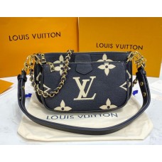Louis Vuitton Monogram Empreinte Leather Multi Pochette Accessories M45777-black