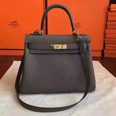 Hermes Kelly 28cm in Togo Leather Golden Hardware H5528G-Etain