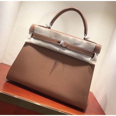 Hermes Kelly 32cm in Togo Leather Palladium Hardware H5532W-terre
