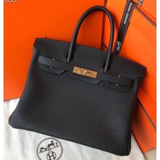 Hermes Birkin 35cm Togo Leather Golden Hardware H8835G-black