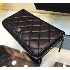 Chanel Long Zipped Wallet in Lambskin CW50097-B-black