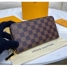 Louis Vuitton Damier Ebene Zippy Wallet N41661-pink