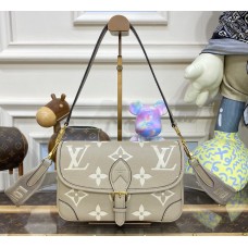 Louis Vuitton Bicolor Monogram Empreinte Leather Diane M46388-gray