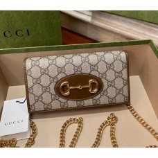 Gucci Horsebit 1955 Wallet With Chain GU621892CA-brown
