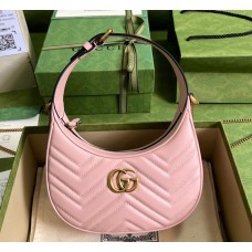 Gucci GG Marmont Half-Moon-Shaped Mini Bag GU699514-pink