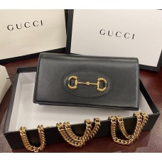 Gucci Horsebit 1955 wallet with chain GU621892L-black