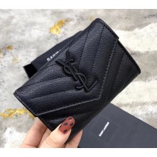 Saint Laurent Cassandre Matelasse Small Envelope Wallet In Lambskin YW414404-C