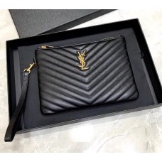 Saint Laurent Cassandre Matelasse A5 Pouch in Quilted Leather YSL440222-SS