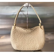 Bottega Veneta Clicker Small Shoulder Bag B730968-oatmeal