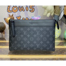 Louis Vuitton Monogram Eclipse Pochette Voyage Souple M82543-black