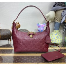 Louis Vuitton Monogram Empreinte leather Sac Sport M46610-wine-red