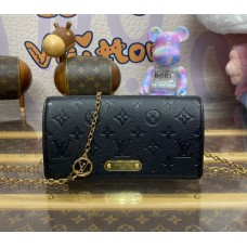 Louis Vuitton Monogram Empreinte Wallet On Chain Lily M46919