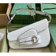 Gucci Horsebit 1955 Small Shoulder Bag GU764155K-white