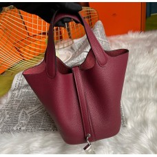 Hermes Picotin Lock 18 Palladium Hardware H2218W-bordeaux