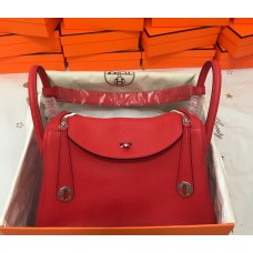 Hermes Lindy 26cm H6626W-Rouge-Casaque