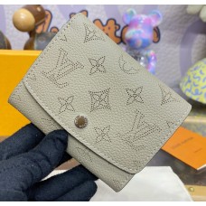 Louis Vuitton Mahina Leather Iris Compact Wallet M62542-gray
