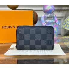 Louis Vuitton Damier Ebene Zippy Coin Purse N63070-black