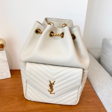Saint Laurent Joe Backpack In Lambskin YSL672609-white