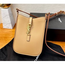 Saint Laurent Mini Le 5 A 7 Pouch Bag YSL735214-tan