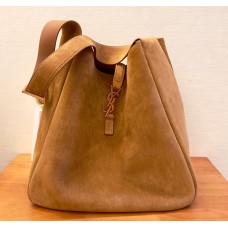 Saint Laurent Le 5 À 7 Supple Large In Suede YSL753837CM-camel