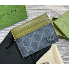 Gucci Bi-color GG card case GUW795230-black-green