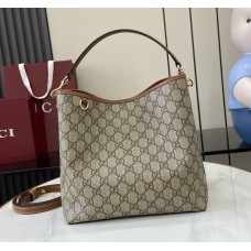 Gucci GG Emblem medium bucket bag GU815103-brown