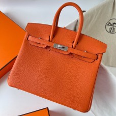 Hermes Birkin 35cm Togo Leather Palladium Hardware H8835W-orange