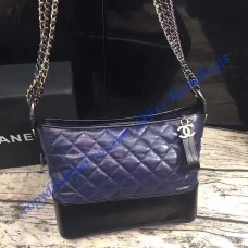 Chanel Gabrielle Hobo Bag Blue Black