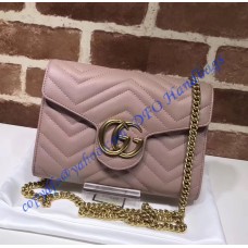 GG Marmont Pink matelasse mini bag