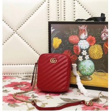 Gucci GG Marmont Mini Shoulder Bag Red
