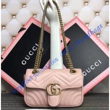 Gucci Mini GG Marmont Matelasse Shoulder Bag Pink