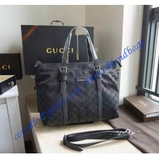 Gucci Black Nylon Guccissima Light Medium Tote