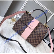 Louis Vuitton Damier Ebene Bond Street with pink leather