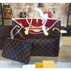 Louis Vuitton Monogram Canvas Neverfull MM with Cherry Lining M41177