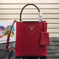 Prada North South Double Bag Red