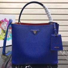 Double Saffiano leather bag Royal Blue