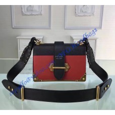 Prada Cahier Bag Red and Black Prada Cahier Bag Red and Black