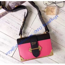 Prada Cahier Bag Rose and Black