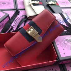 Gucci Sylvie leather continental wallet Red