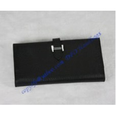 Hermes Bearn Gusset Wallet HW012 black Hermes Bearn Gusset Wallet HW012 black