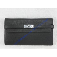 Hermes Kelly Long Wallet HW708 black Hermes Kelly Long Wallet HW708 black