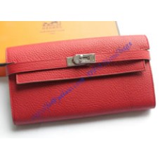 Hermes Kelly Long Wallet HW708 red Hermes Kelly Long Wallet HW708 red